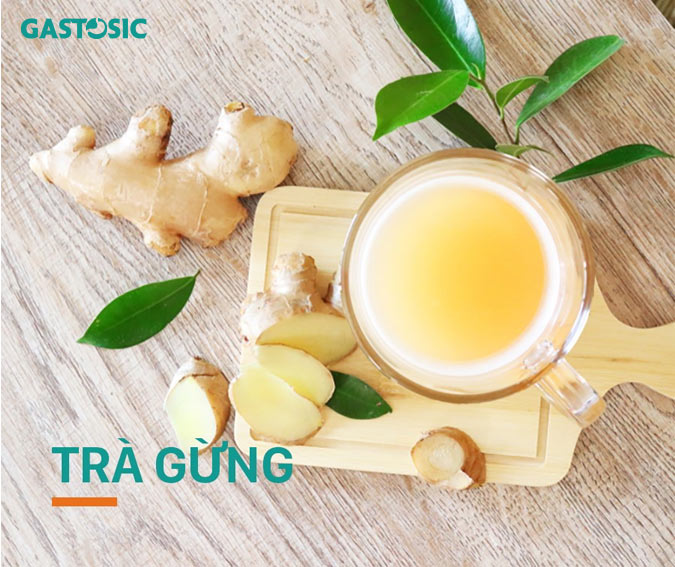 Trà gừng tốt cho chứng ợ chua buồn nôn
