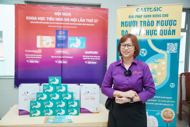 Dược sĩ Nguyễn Thị Huệ - đại diện nhãn hàng Gastosic chia sẻ về hiệu quả sản phẩm